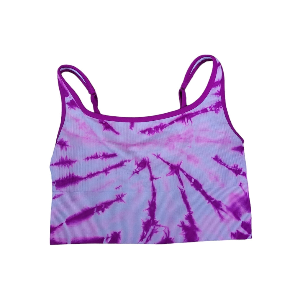 PINK tiedye lightweight sports bra, size XL